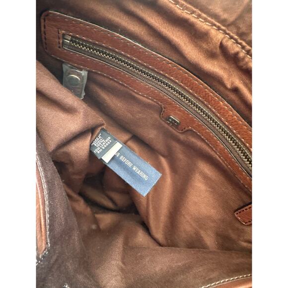 Vintage Y2K Women's Banana Republic Leather Suede Hobo Satchel in Brown - Picture 7 of 7